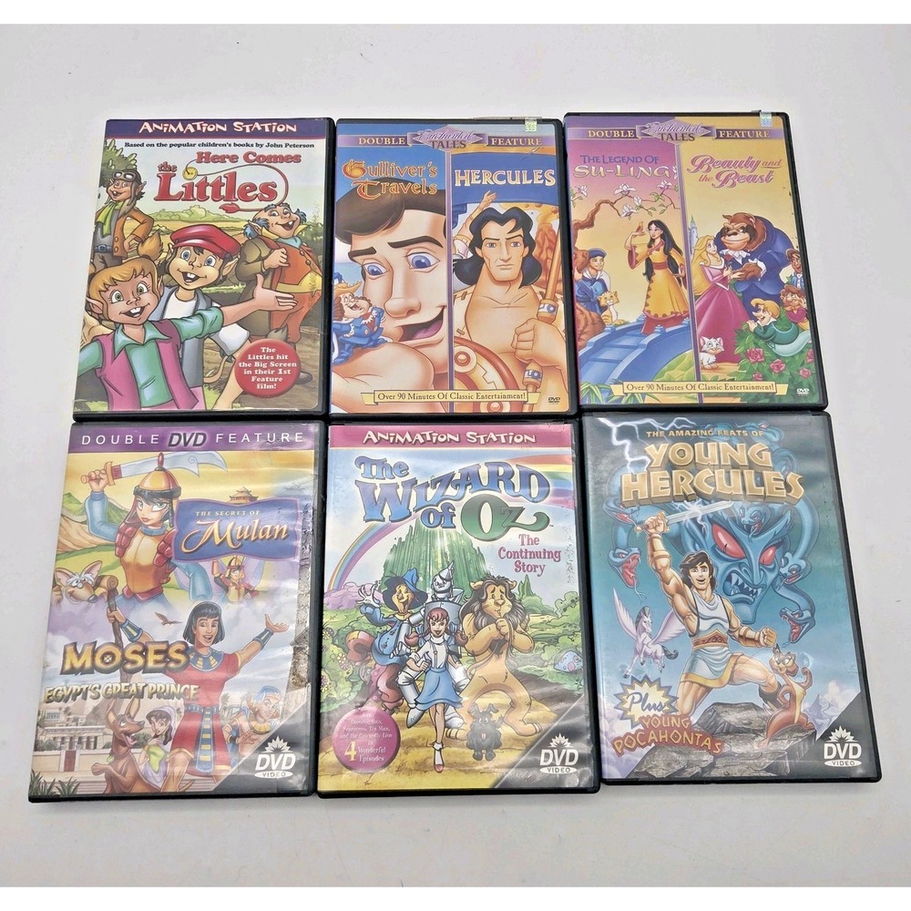 Wizard of Oz Continuing Story Enchanted Tales Animation Station DVD Lot 6pc